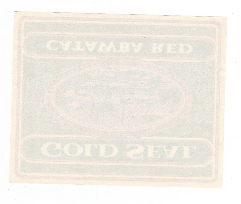 Vintage - Gold Seal Catawba Red Wine Label Hammondsport N.Y - XL1i - Image 2 of 2