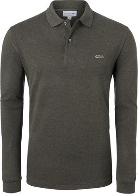 Lacoste L1313-EL9 Polo Melange LS Piqué Chiné OLIVGRÜN Gr. 3(S)