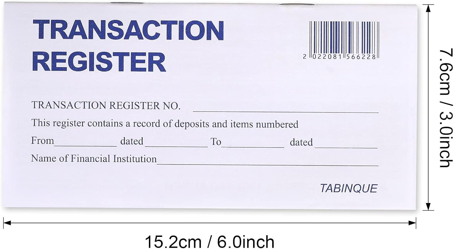 24 PCS Check Registers for Personal Checkbook, Easy to Read Checkbook Register**