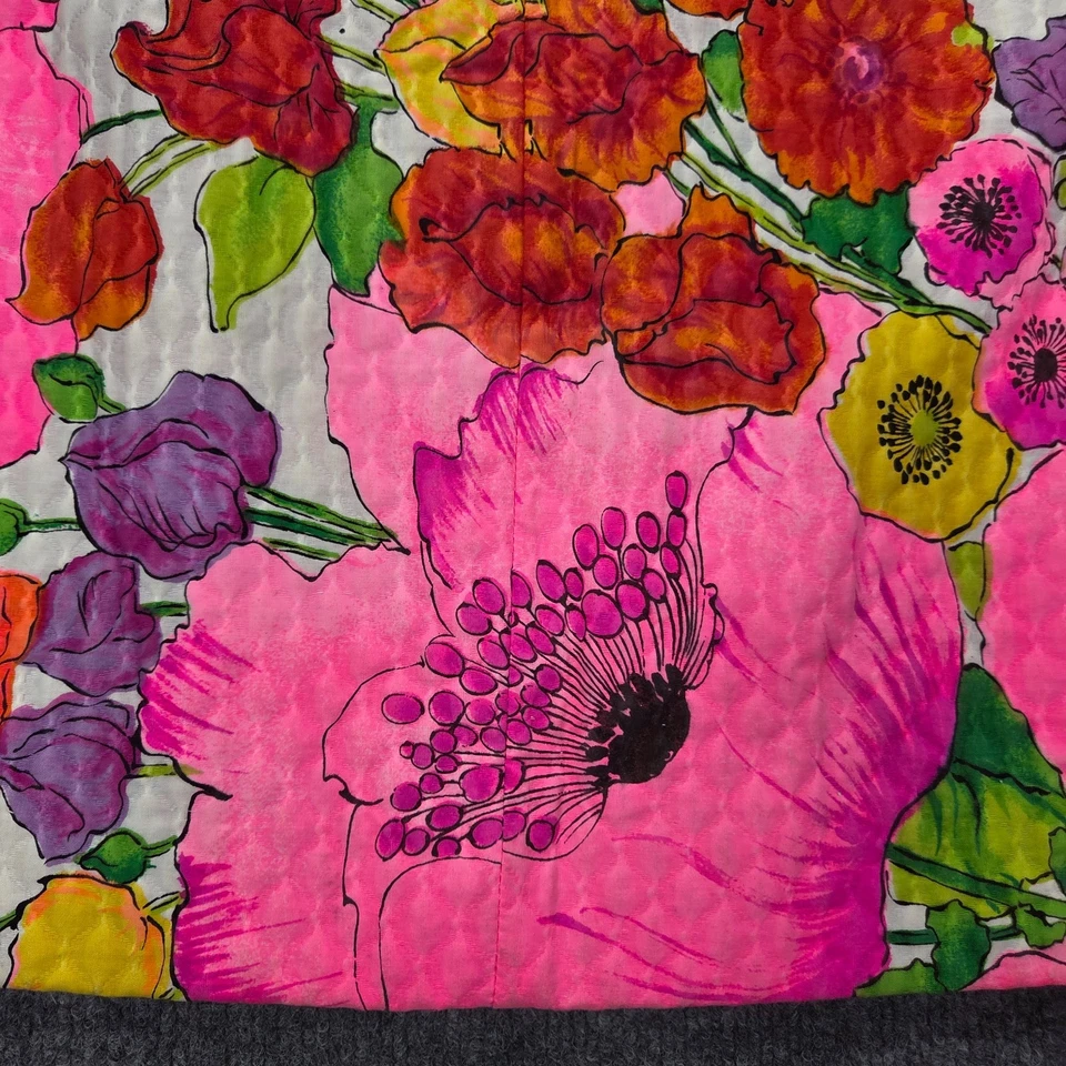 Maxi Falda Floral Acolchada Vintage Flower Power Flores Boho Mod Años 70 Psicodélica Foto 2 de 4