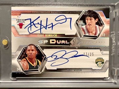 Handwritten Limited to 25 Auto 04 Upper Deck SPA Ray Allen Kirk Hinrich Autograp