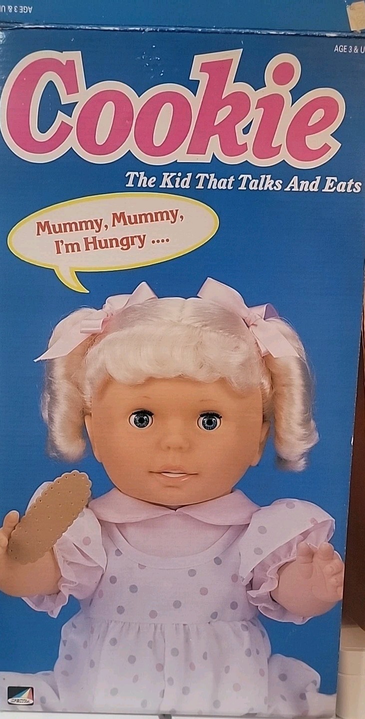 Vintage Cookie The Kid That Talks and Eats Doll with Box 199