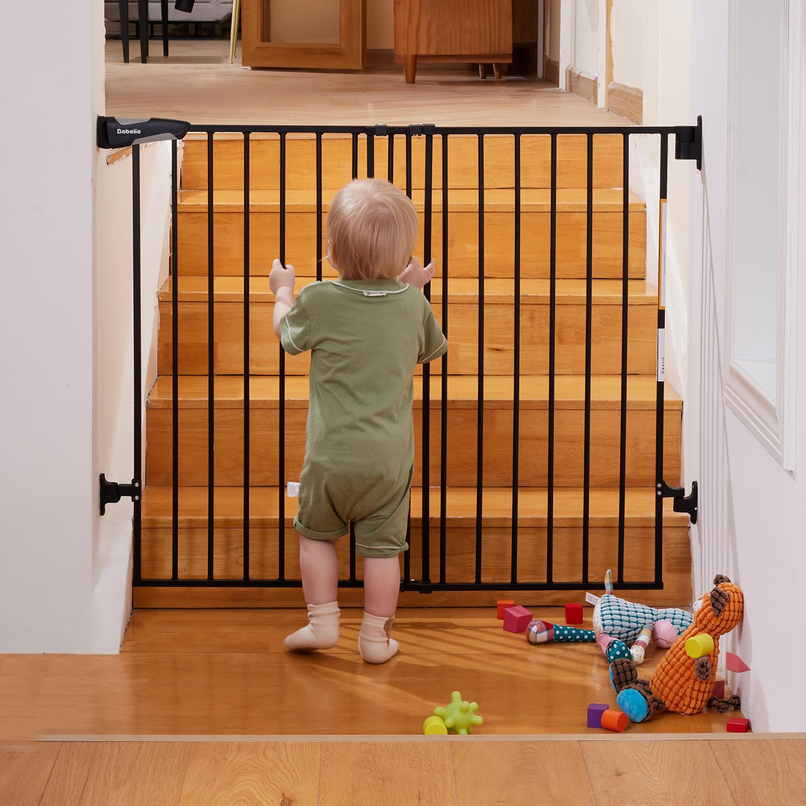 34-Inch No Threshold Walk-Thru Baby and Pet Gate Adjustable 26 to 43 Inches  
