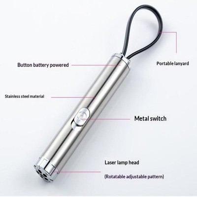 4 Patterns Laser Cat Toy Pen Pet Toy Infrared Constant-On Switch Cat Toy