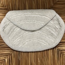 Vintage beaded clutch purse made in France evening wear accessories fashion