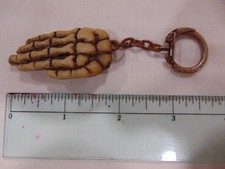 Vintage 1960's Netsuke Small Hand Charm Key Chain With Nude in Palm