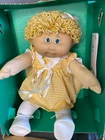 Cabbage Patch Kids  Rare Jesmar Blonde Girl Doll With Box and adoption papers.