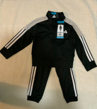 NEW Adidas kids 2 piece set, 4T Black with white gray trim. FREE SHIPPING