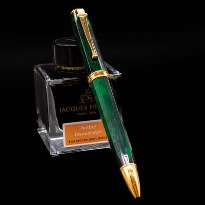 Caran d'Ache Equinoxe Green Marble Ballpoint Pen