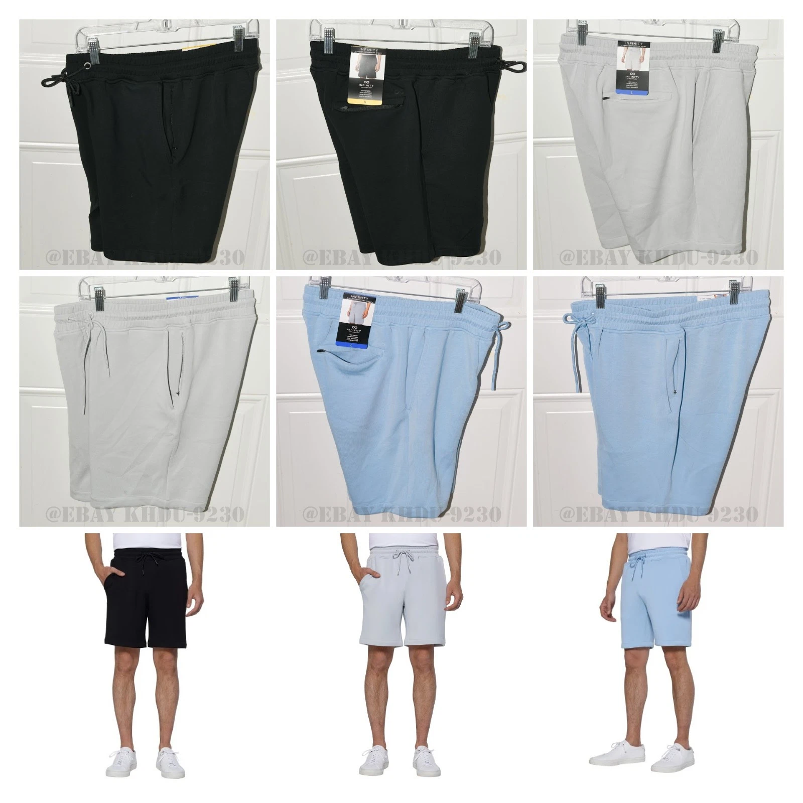 Men's Luxe Shorts , Infinity , Black , Blue, Gray , M L XL XXL
Opens in a new window or tab