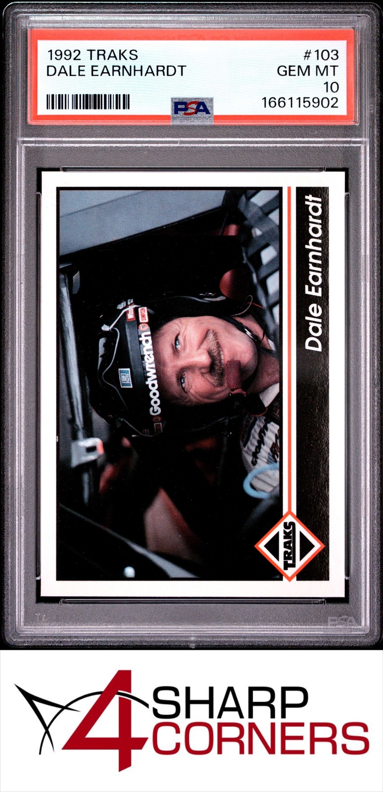 1992 TRAKS #103 DALE EARNHARDT HOF PSA 10