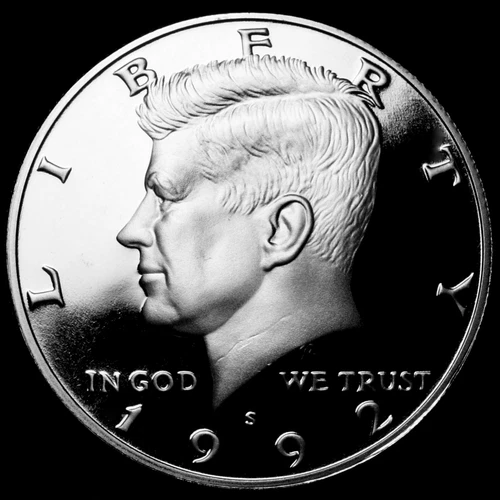 1992 S  Kennedy Mint Silver Proof Half Dollar from Original U.S. Mint Proof Set