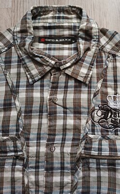 Wie *neu* Cipo & baxx Herren Hemd Gr. M Kurzarm