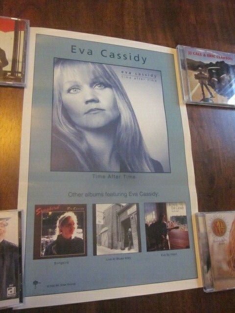 Eva Cassidy 2000 Time After Time Promo Poster Chris Biondo Blix Street Records