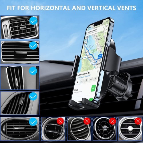 Support Téléphone 4 À 6,7 Pcs Pour Grille Aération Voiture Rotation 360 ° Stable - Photo 12 sur 17