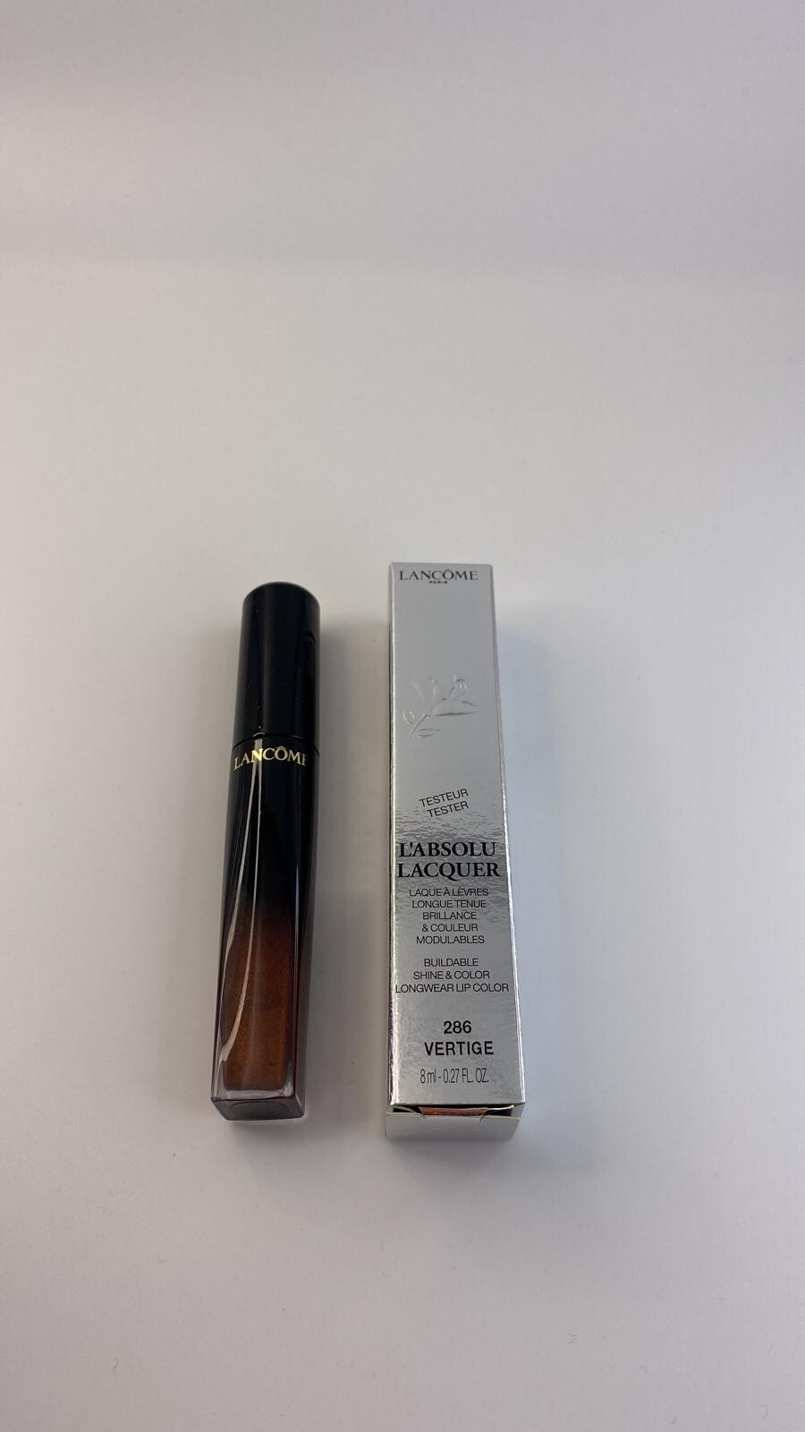 2 Pack -Lancome L’Absolu Lacquer Longwear Liquid Lipstick - 286 VERTIGE