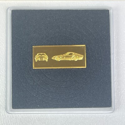 Franklin Mint Great Performance Cars Gold on Silver Mini Ingot