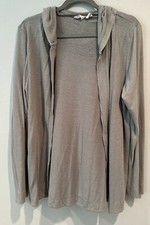 Sigrid Olsen Green Open Cardigan Hooded Sz XL Long Sleeve