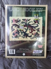 Vintage National Yarn Crafts Latch Hook Latch Kit  Sealed R117 20x27 Flowers