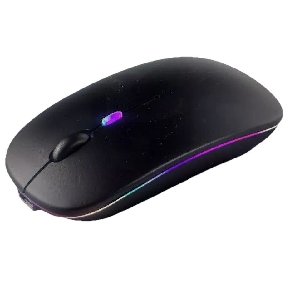Slim Rechargeable LED Wireless Mouse with USB Receiver 2.4Ghz-image