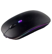 Wireless Mouse Slim Light-Up Rechargeable LED 2.4Ghz With USB receiver