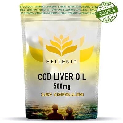 Hellenia Cod Liver Oil 500mg - 180 Capsules