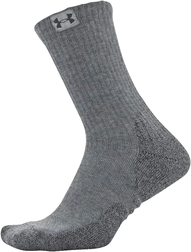 Under Armour, Hitch Cushion Pitch Gray, Crew Socks, Size Men's 4-8, Womens 6-9 - Image 2 of 3