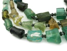 Afghani Ancient Roman Glass Beads (8-14mm) Unique Shaped (2283F542) Rustic