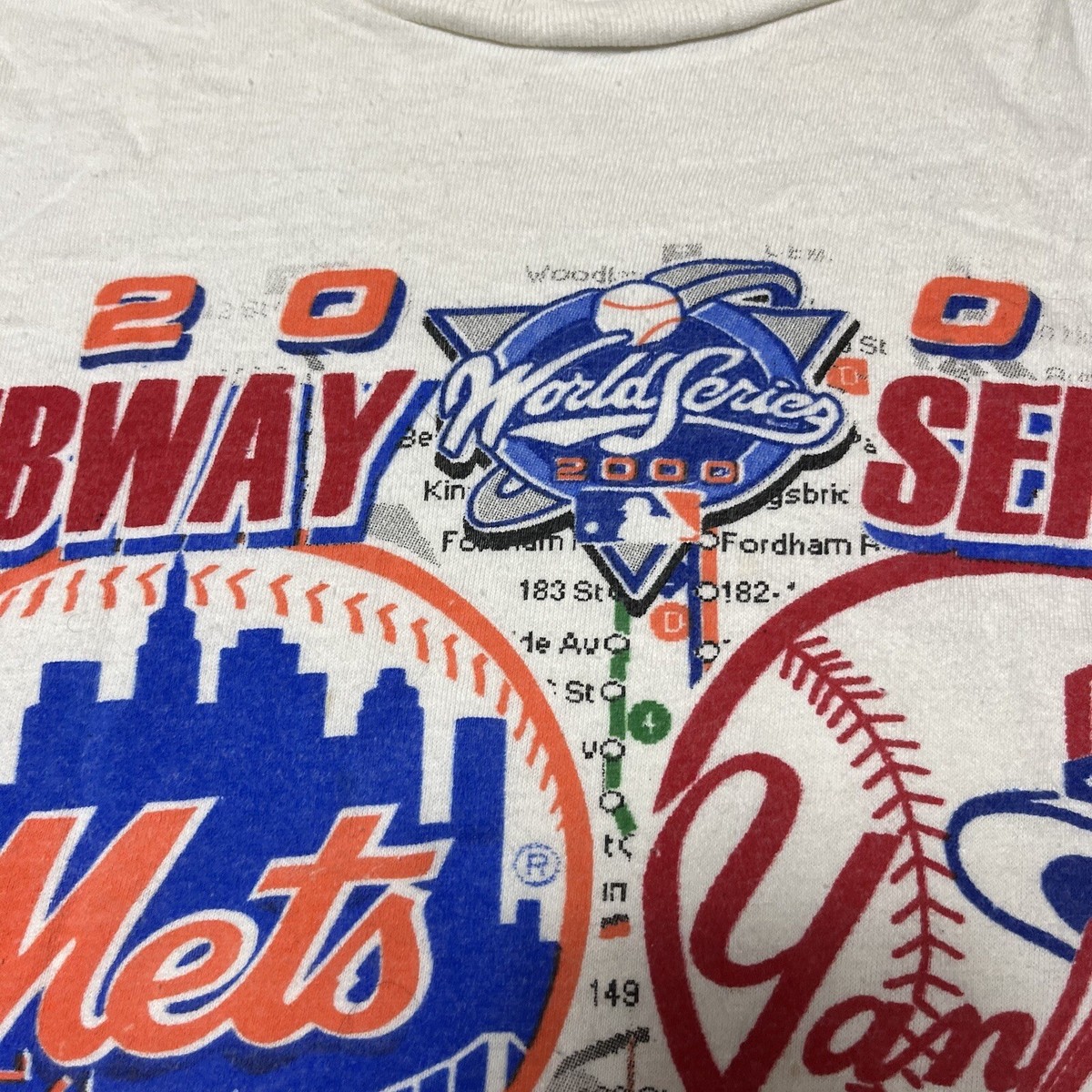 Vintage Subway Series Yankees Mets 2000 MLB T Shirt Large | eBay