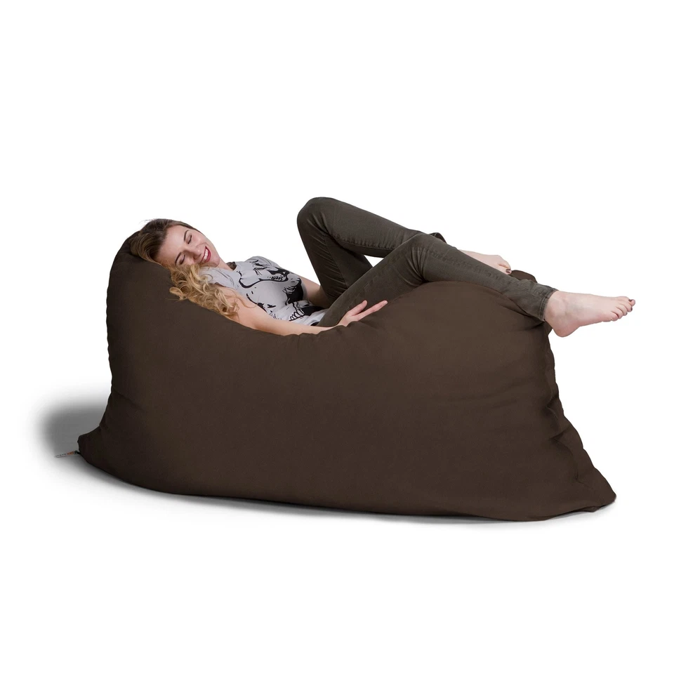 Almohada Jaxx Saxx 5,5 pies - enorme bolsa de frijoles almohada de piso y tumbona, chocolate Foto 3 de 4