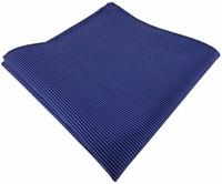 Tigertie Designer Seideneinstecktuch In Royal Blau Silber Gestreift - 30 X 30 Cm