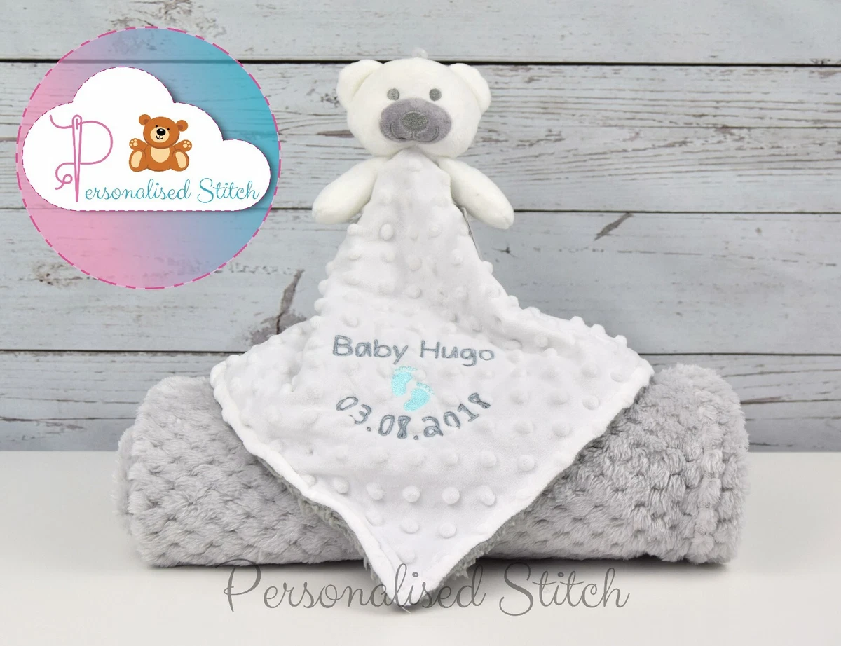 Personalised outlet teddy comforter