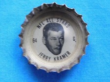 COCA COLA COKE NFL ALL STAR BOTTLE CAP "JERRY KRAMER" # 64 GUARD PACKERS 1960'S