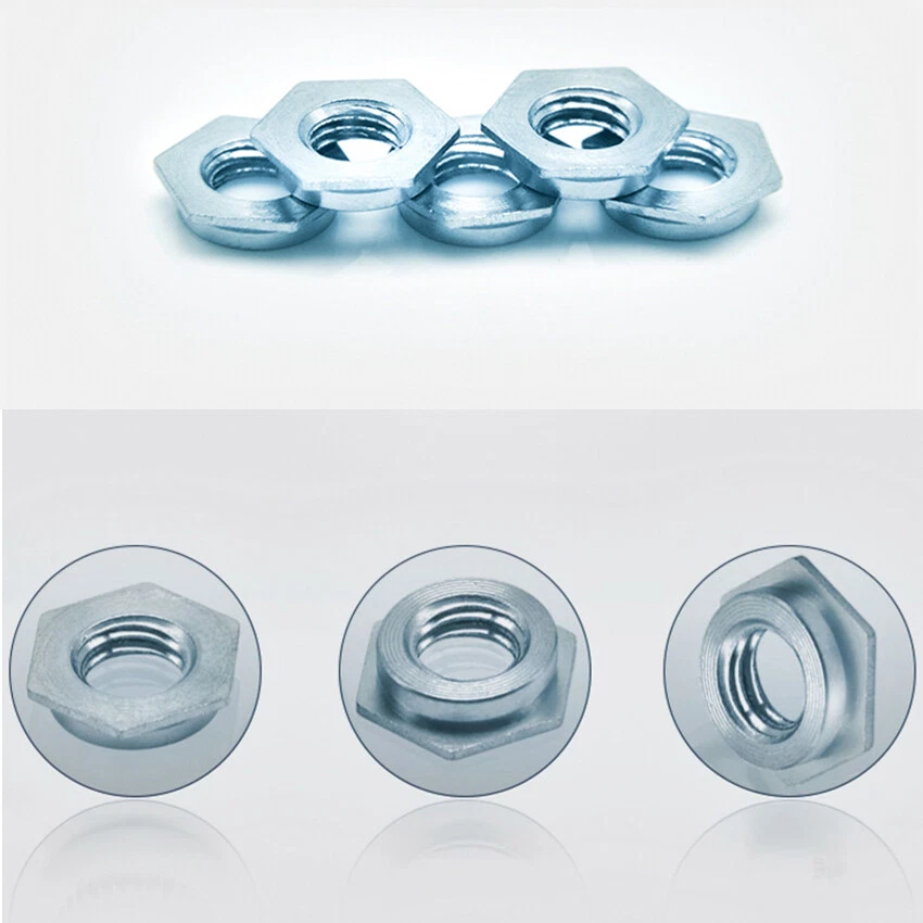 Stahl Verzinkt Einpressmuttern Sechskantmuttern Pressnietteil M2 M2.5 M3 M4 M5M6 - Bild 3 von 4