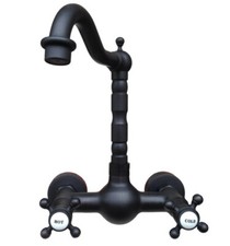 Wall Mount Oil Rubbed Brass Swivel Kitchen Bathroom Sink Faucet Mixer Tap 2nf525