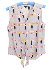 TALBOTS Women's Lightweight Slippery Polyester Tank Top Traffic Conductor Size M