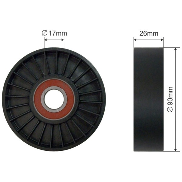 NTY Spannrolle Keilrippenriemen FüR Chrysler Voyager/Grand GS 3.3I 3.8I AWD-image