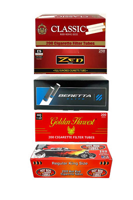Zen Beretta Golden Harvest Hot Rod Global KING SIZE Cigarette Tubes (5-Boxes)