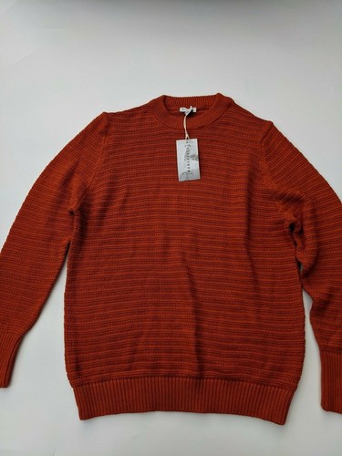 WAREHOUSE Stitch Detail Ottoman Jumper in Orange - SIZE M - Picture 2 of 3