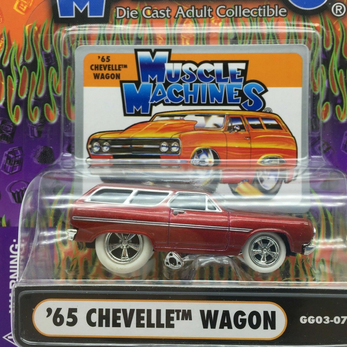 3台セットMUSCLE MACHINES　 65CHEVELLE WAGON Lamley Daily: Muscle Machines '65 Chevelle Wagon 1:18