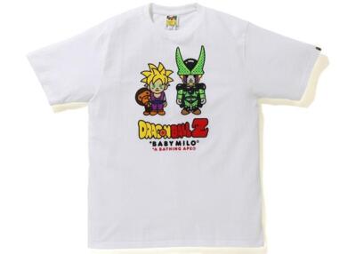 BAPE X DRAGON BALL Z BABY MILO SON GOHAN & CELL TEE white a 