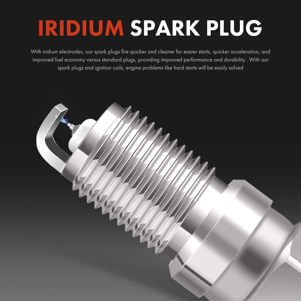 1x bobina de ignição e 6x velas de ignição de irídio e 6x fios para Ford Taurus Ranger 3.0L - Imagem 4 de 4