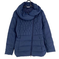 Emporio Armani Ea7 Bleu Marine Matelassé Bas VESTE MANTEAU TAILLE S
