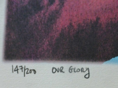 Michael Knigin (1942 - 2011) "Our Glory" Hand signed Serigraph listed US Artist - Picture 4 of 4
