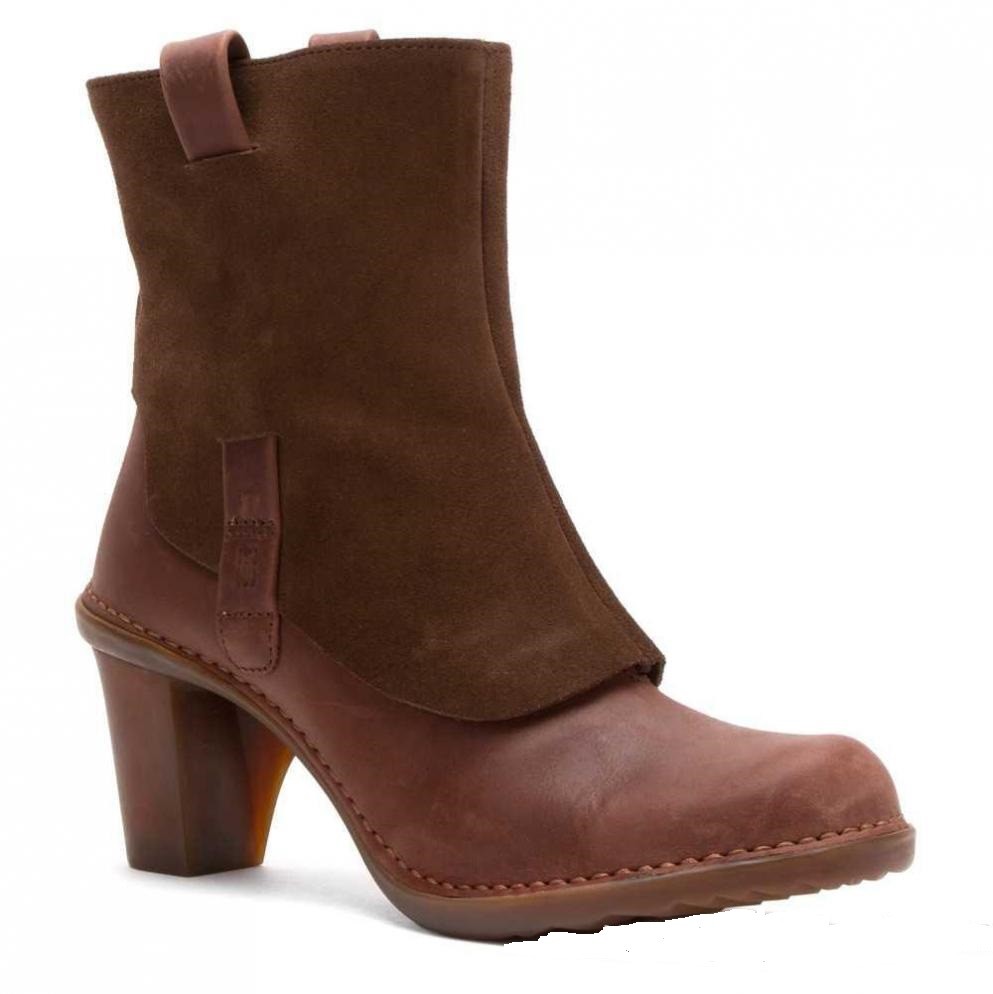 El Naturalista Womens NF71 Lichen Heeled Ankle Boots, Wood, EU 42