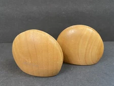 Wood Salt and Pepper Shaker Set 3” x 3” Made In Thailand