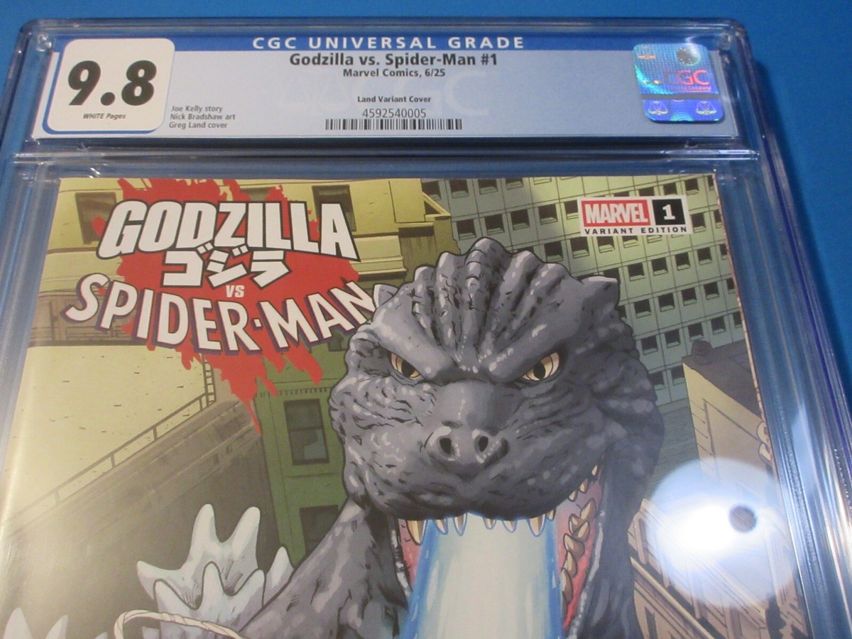 Godzilla vs Spider-man #1 Rare 1:25 Land variant CGC 9.8 NM/M