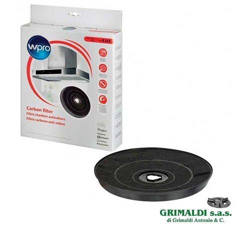 FILTRO CARBONE ATTIVI TYPE E233 PER CAPPA ASPIRANTE WPRO 484000008636 ORIGINALE