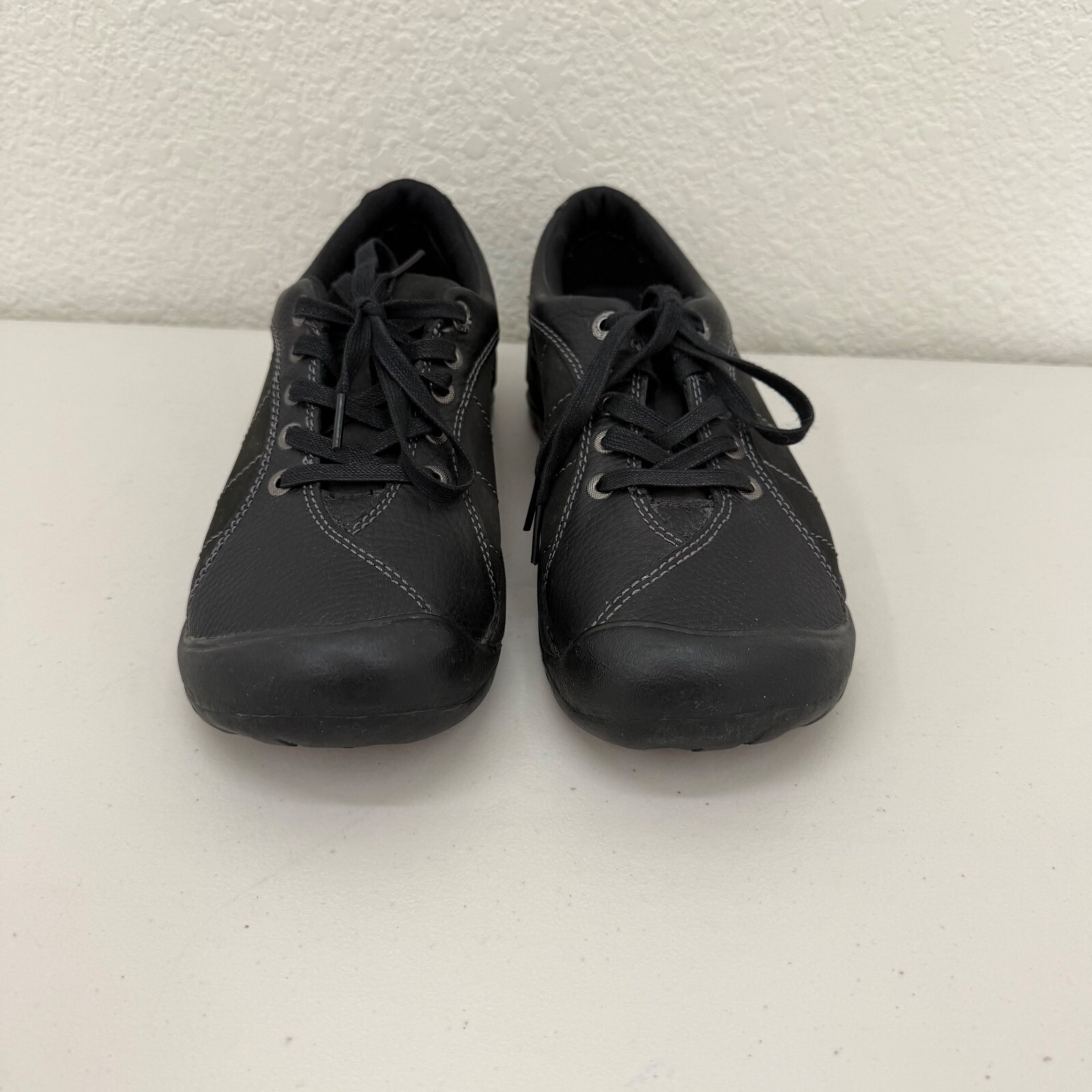 Scarpe da passeggio basse stringate Keen Presidio in pelle nera 1011400 donna taglia 8 5