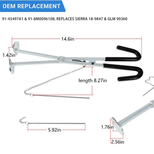 Expansor de fuelle de escape 91-45497A1 para Mercruiser Alpha Gen I II Bravo 1 2 y 3 - Imagen 9 de 12